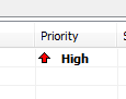 The alarm priority is displayed in the Alarm List. A new column 